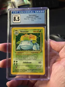 1999 Pokemon Base Set Venusaur Holo CGC 8.5 - Image 1