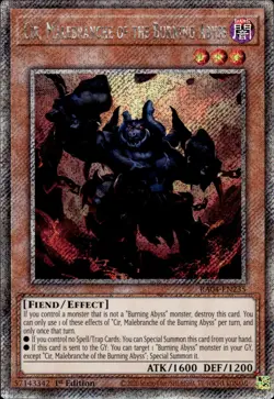 Cir, Malebranche Of The Burning Abyss - Platinum Secret RA04-EN235 - NM - YuGiOh - Image 1