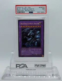 YUGIOH RP01-EN000 BLUE EYES ULTIMATE DRAGON SECRET RARE HOLO FOIL PSA 7 NM #* - Image 2