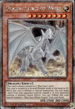 Dragon Spirit Of White - Platinum Secret Rare 1st Ed. RA04-EN265 - NM - YuGiOh - Image 1