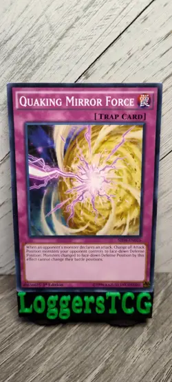 Yu-Gi-Oh! Quaking Mirror Force / SR04-EN036 1st Edition LP - Image 1