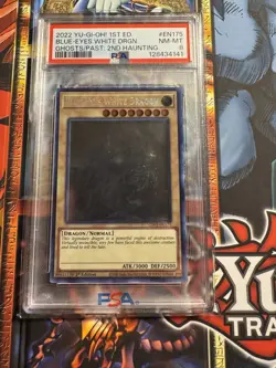 Yu-Gi-Oh! TCG Blue-Eyes White Dragon 1st Edition Ghost Rare GFP2-EN175 PSA 8 - Image 1