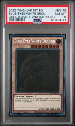 Yu-Gi-Oh! TCG Blue-Eyes White Dragon 1st Edition Ghost Rare GFP2-EN175 PSA 8 - Image 3