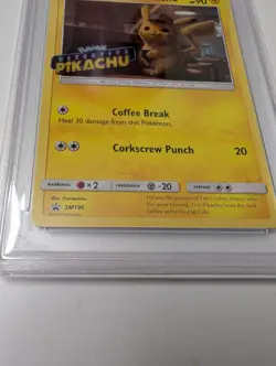 PSA 9 Detective Pikachu Black Star Promo Holo SM190 Pokemon Card Near Mint - Image 2