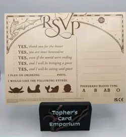 Innistrad: Crimson Vow Post Card - MTG - Binding Vows RSVP Card - 2021 - Image 2