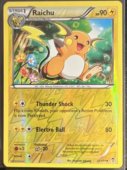 Raichu 28/111 Uncommon XY - Furious Fists Reverse Holo Pokemon Card - Image 1