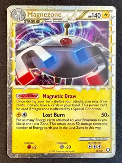 Magnezone Prime HALF SWIRL! 96/102 HGSS 2010 Triumphant Pokemon Card Holo - Nm - Image 1