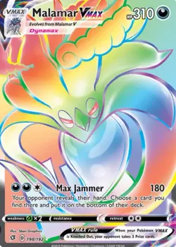 Malamar VMAX 198/192 Rebel Clash Secret Rare Pokemon Card Mint/NM - Image 1