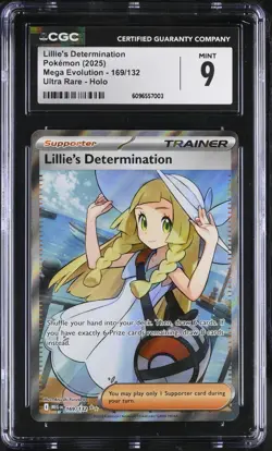 (PSA) CGC 9 Lillie's Determination Mega Evolution Full Art Pokemon Card #169 - Image 1