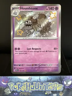 Pokemon Card Houndstone 168/091 Paldean Fates Holo Rare Baby Shiny Near Mint - Image 1