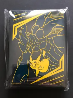 Pikachu & Zekrom Team Up Tag Sleeves 2019 Protects Pokemon Cards Deck X 65 NEW - Image 1
