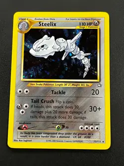Steelix 15/111 - Neo Genesis Holo Rare Vintage WOTC Pokemon TCG Card NM - Image 1