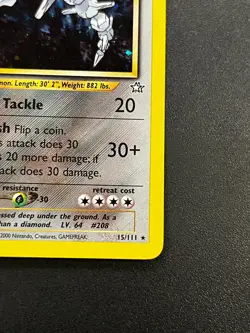 Steelix 15/111 - Neo Genesis Holo Rare Vintage WOTC Pokemon TCG Card NM - Image 3