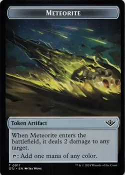 MTG Meteorite Token Normal NM Outlaws of Thunder Junction OTJ Magic 17 - Image 1