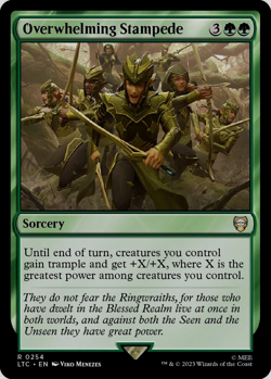 Overwhelming Stampede MTG Rare Lord of the Rings Magic: The Gathering Commander - Image 1