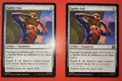 2X MTG: SPIDER-MAN, ARTIFACT, SPIDER - SUIT 0176, REGULAR, UNCOMMON NM SPM - Image 1
