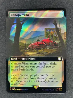 Canopy Vista Fallout Borderless (MTG PIP) #1016 Rare Surge Foil Dual Land - Image 1