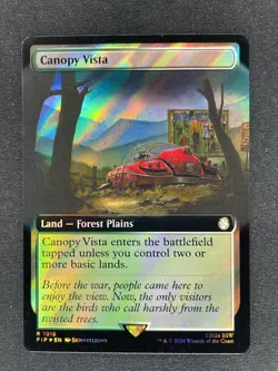 Canopy Vista Fallout Borderless (MTG PIP) #1016 Rare Surge Foil Dual Land - Image 2