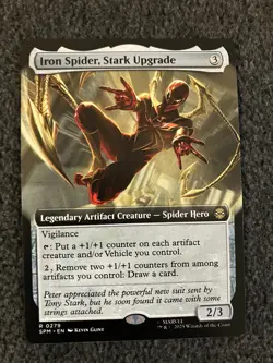Magic MTG - Iron Spider, Stark Upgrade (Extended Art) - Marvel's Spider-Man - Image 1