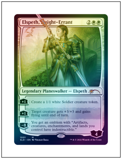 1x Elspeth, Knight-Errant - 1001, Foil, Secret Lair Drop, Magic MTG NM - Image 1