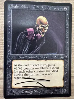 MAGIC: THE GATHERING Arabian Nights Khabal Ghoul Signed By Artist Douglas Shuler - Image 1