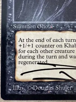 MAGIC: THE GATHERING Arabian Nights Khabal Ghoul Signed By Artist Douglas Shuler - Image 4