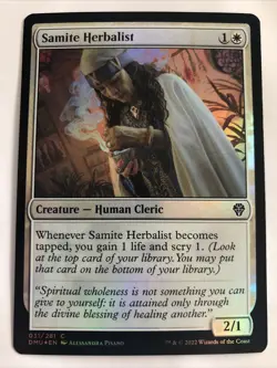 MTG Dominaria United Samite Herbalist Foil 031/281 NM - Image 1