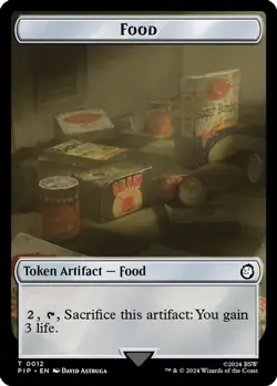 Magic: The Gathering Food (0012) // Copy Double-Sided Token Foil NM Fallout - Image 1