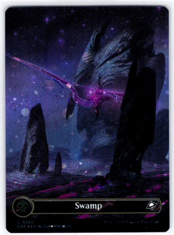 Edge of Eternities Swamp 369 Borderless Galaxy Foil Magic the Gathering - Image 1