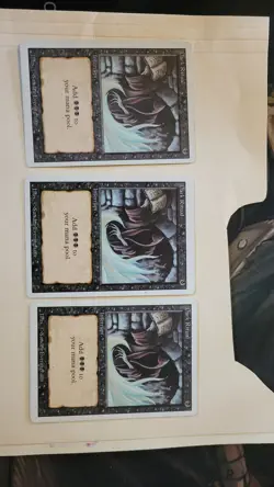 Magic The Gathering Set Of 3 Dark Ritual. All 3 Slightly Off Center - Image 1