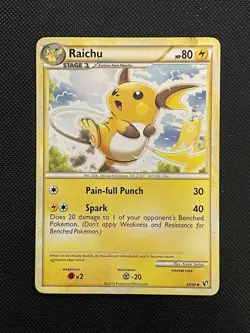 Raichu 33/90 Uncommon HGSS Undaunted Pokemon TCG MP - Image 1