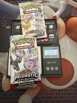 Heavy Pokemon Prismatic Evolution Pack 23.71G And 23.78G!! Possible God Pack !U! - Image 1