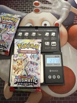 Heavy Pokemon Prismatic Evolution Pack 23.71G And 23.78G!! Possible God Pack !U! - Image 3