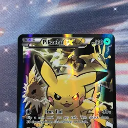 Pikachu EX - XY124 Black Star Promo Alternate Art Pokemon - LP - Image 2