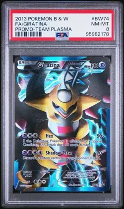 2013 Pokemon Black White Team Plasma Giratina FA Black Star Promo BSP BW74 PSA 8 - Image 1