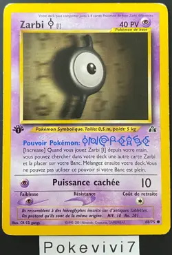 Carte Pokemon ZARBI I 68/75 NEO DISCOVERY EDITION 1 Wizards FR OCCASION - Image 1