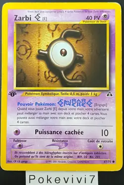 Carte Pokemon ZARBI E 67/75 NEO DISCOVERY EDITION 1 Wizards FR OCCASION - Image 1