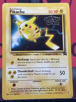Pikachu 4 WB Stamped Pokemon The First Movie Black Star Promo HP - Image 3
