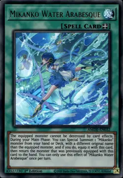 Mikanko Water Arabesque 1st Ed Ultra Rare AMDE-EN032 Yu-Gi-Oh! - Image 1