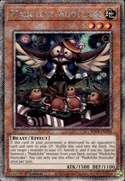 Madolche Hootcake - Platinum Secret Rare 1st Edition RA04-EN206 - NM - YuGiOh - Image 1
