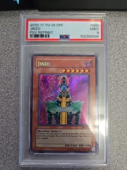 2010-2017 Yugioh Jinzo PSV-000 REPRINT PSA 9 - Image 1