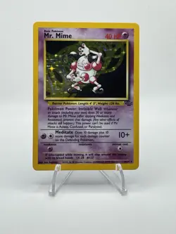 Pokemon TCG Jungle Mr. Mime Card 6/64 Unlimited Edition Holo Rare WOTC-LP - Image 1