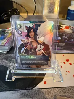 Riftbound League of Legends TCG Ahri Nine-Tailed Fox 255/298 ENGLISH Legend Card - Image 1