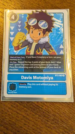X1 Davis Motomiya BT3-093 R - Digimon Trading Card Game Card - Image 1