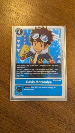 X1 Davis Motomiya BT3-093 R - Digimon Trading Card Game Card - Image 2