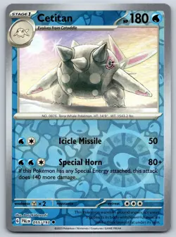 Cetitan - Reverse Holo - Paldea Evolved PAL 055/193 Pokemon Card NM - Image 1