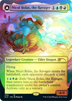MTG FOIL Nicol Bolas, the Ravager Nicol Bolas the Arisen Secret Lair Borderless - Image 1