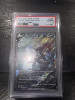 Pokemon Hisuian Samurott V Crown Zenith Galarian Gallery Alt Art #GG51 PSA 10 - Image 1