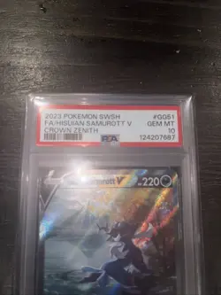 Pokemon Hisuian Samurott V Crown Zenith Galarian Gallery Alt Art #GG51 PSA 10 - Image 2