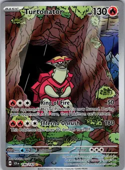 Turtonator - 146/142 - Pokemon Stellar Crown Illustration Rare Near Mint - Image 1